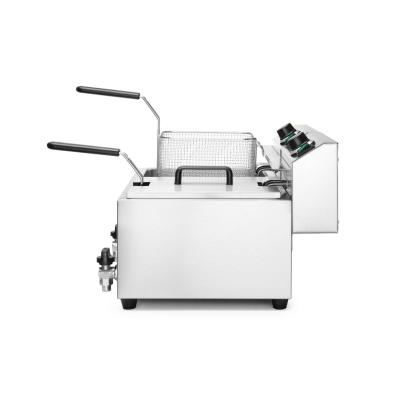 Ruční fritéza s vypouštěcím kohoutem, 2 × 8 l, HENDI, Profi Line, 16L, 230V/7000W, 610x515x(H)369mm | 209301